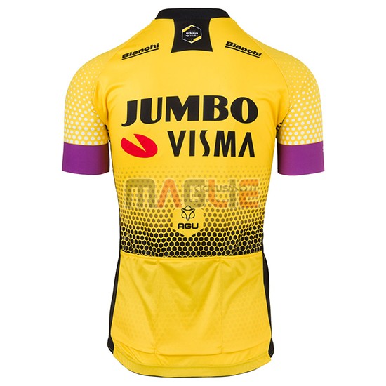 Maglia Jumbo Visma Manica Corta 2019 Giallo Nero